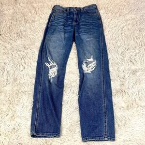 Hollister Ultra High Rise Medium Wash Mom Jeans